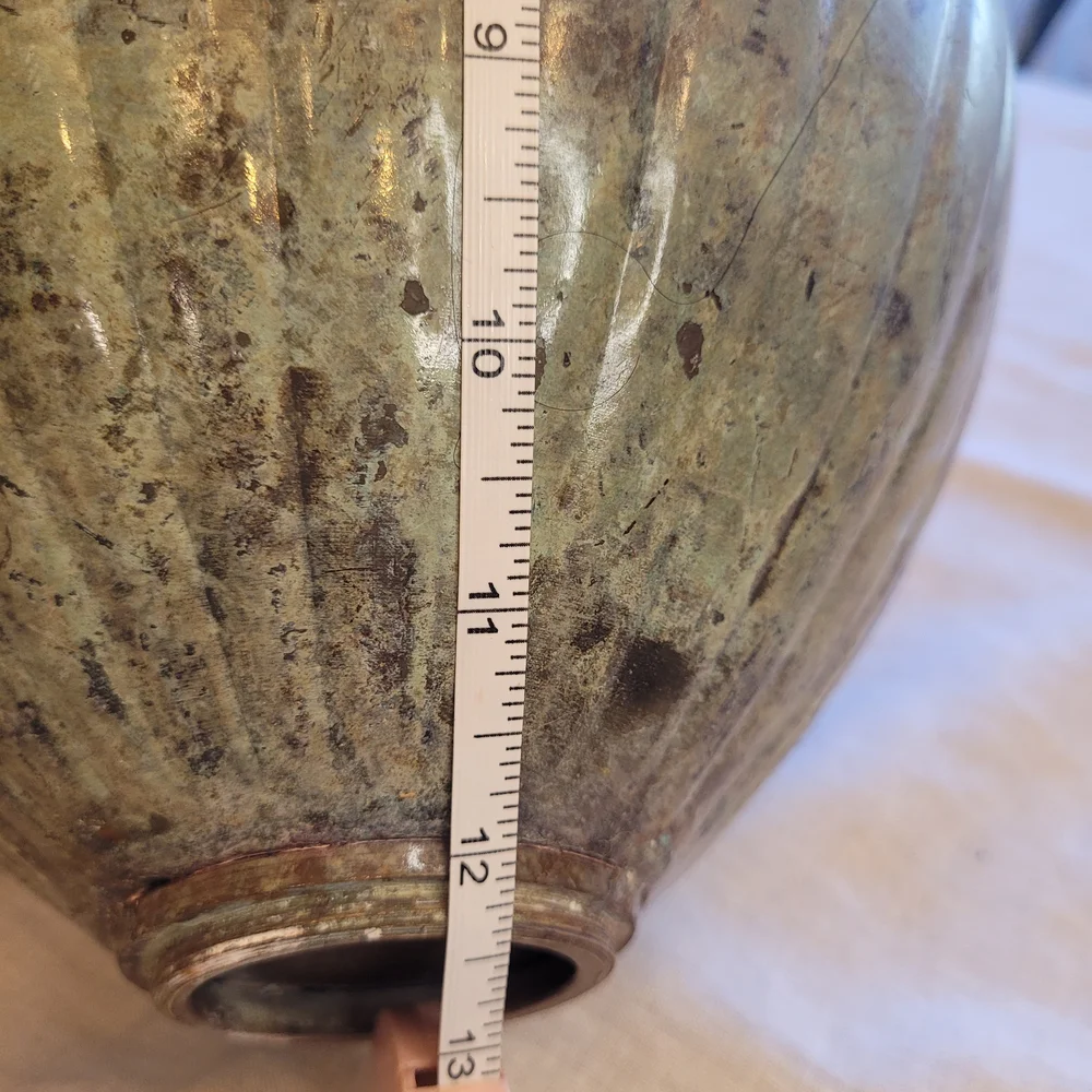 Restoration Hardware Ornate Brass Neoclassical Vase